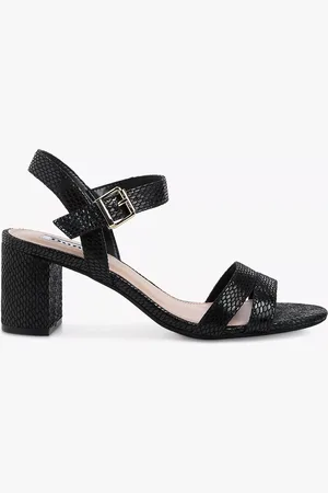 Dune Wide Fit Merisa Croc Effect Block Heel Sandals