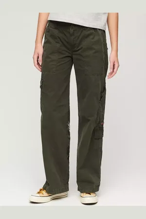 Superdry Low Rise Embroidered Cargo Trousers