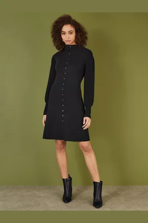 Yumi Rib Knit Shirt Dress