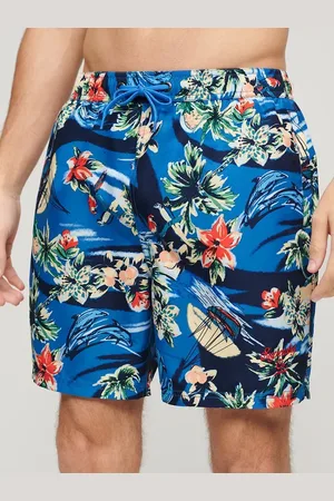 Superdry Hawaiian Print 17" Swim Shorts