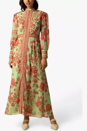 RAISHMA Aspen Floral Bishop Sleeve Maxi Dress