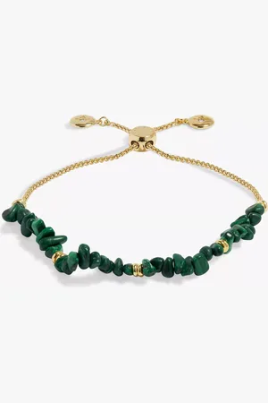 Joma Jewellery Manifestones Malachite Plated Bracelet
