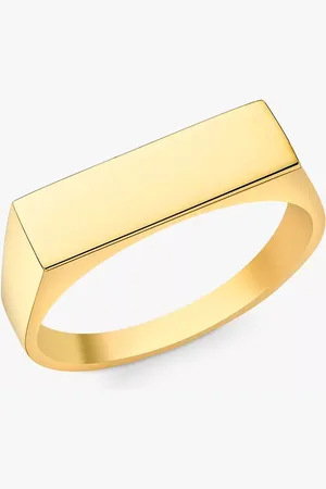 IBB Personalised 9ct Unisex Rectangular Signet Ring