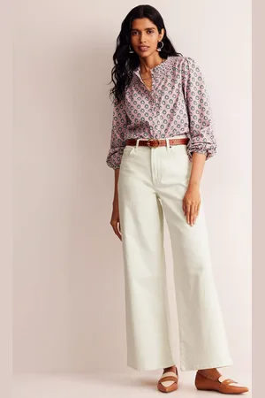 Boden High Rise Wide Leg Jeans