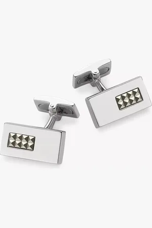 Hoxton Pyramid Marcasite Set Rectangle Cufflinks
