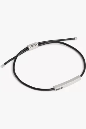 Coach Unisex Logo Leather Slider Bracelet