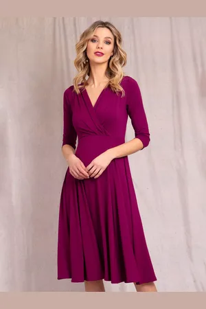 Alie Street Annie Wrap Over Bodice Midi Dress
