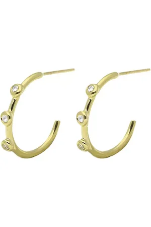 London Road 9ct Diamond Hoop Earrings