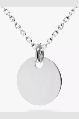 IBB Personalised Small Sterling Disc Pendant Necklace