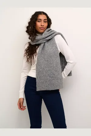 Kaffe Getty Cable Knit Wool Blend Scarf