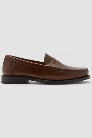 MANGO Clasic Leather Loafers