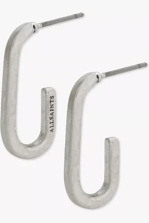 AllSaints Minimal Small Oval Open Hoop Earrings