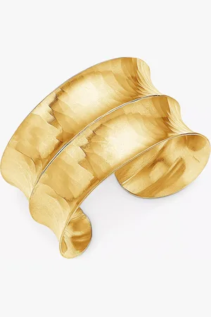 Dower & Hall Nomad Vermeil Double Concave Hammered Cuff