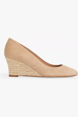 L.K. Bennett Eevi Leather Wedge Heel Court Shoes