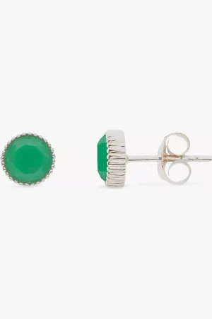 Auree Barcelona Birthstone Sterling Silver Stud Earrings