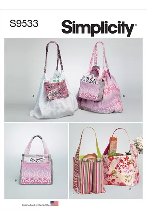 Simplicity Grocery Totes Sewing Pattern, S9533, OS