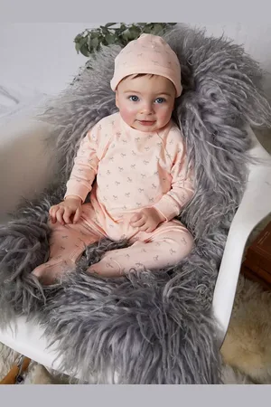 The Little Tailor Baby Cotton Rocking Horse Sleepsuit & Hat Set
