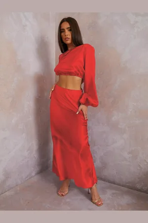 Chi Chi London Satin Crop Top