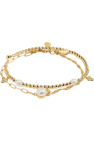 Joma Jewellery Stacks of Style Pearl Chain Bracelet, Set of 2