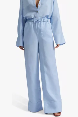 By Malina Maisie Linen Blend Wide Trousers