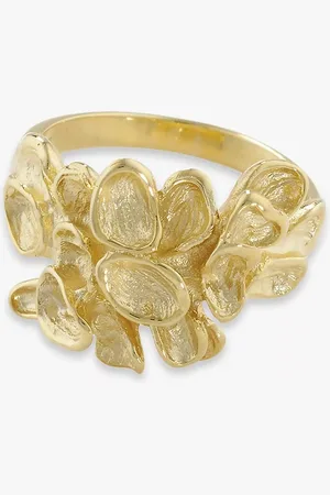 London Road 9ct Yellow Gold Leaf Ring, Gold