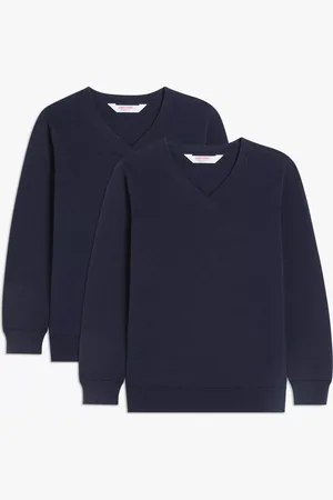 John Lewis Unisex Cotton School Jumper, Pack of 2