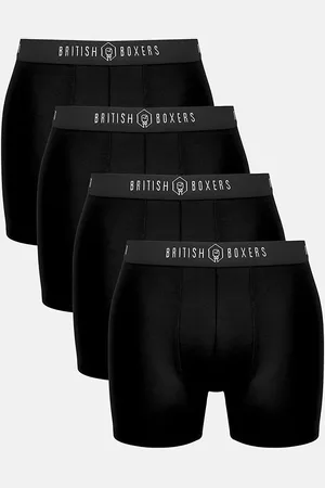 British Boxers Bamboo Trunks, Pack of 4