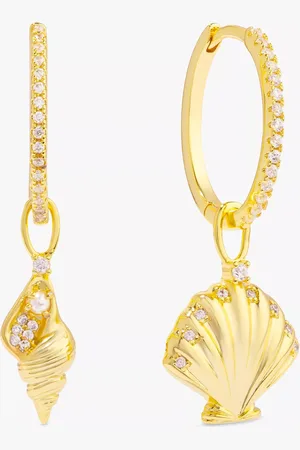 Wanderlust + Co Shell Hoop Earrings