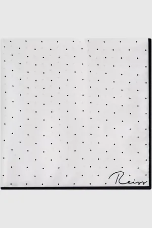 Reiss Liam Polka Dot Silk Pocket Square