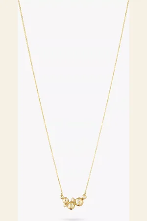 Georg Jensen 18ct Yellow Bubble Diamond Pendant Necklace