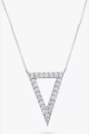 London Road 9ct Diamond Cut-Out Triangle Pendant Necklace