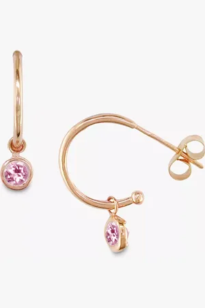 London Road 9ct Rose Gold Pimlico Dew Drop Hoop Earrings