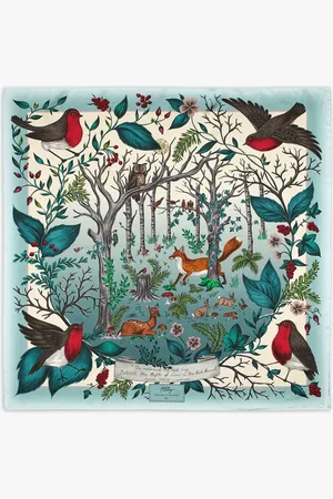 ASPINAL OF LONDON Robin Silk Square Scarf