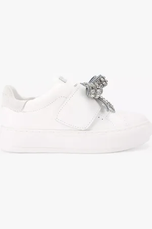 Kurt Geiger Kurt Geiger Lonson Laney Leather Bow Platform Trainers