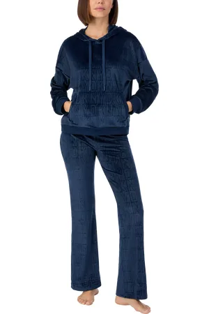 DKNY Burnout Logo Velour Hoodie & Bottoms Set