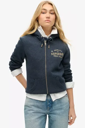 Superdry Luxe Metallic Logo Zip Hoodie