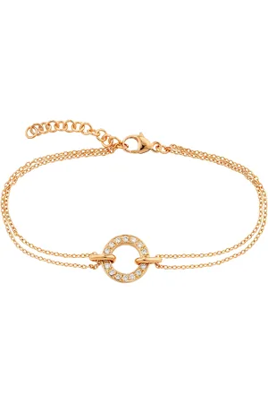 London Road 9ct Gold Diamond Circle Charm Meridian Bracelet