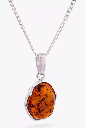 Be-Jewelled Baltic Amber Pendant Necklace