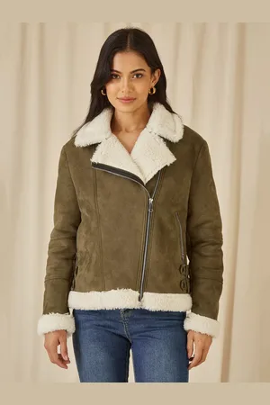 Yumi Faux Suede Biker Jacket