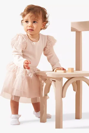 Angel & Rocket Baby Lace Ruffle Bodysuit & Skirt Set