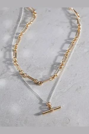 mint&berry Mixed Metal Layered Necklace