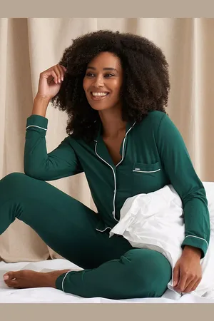 PRETTY YOU Piping Trim Bamboo Pyjamas