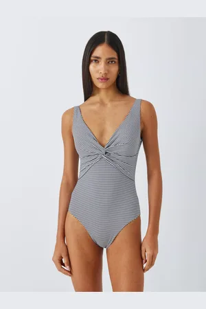 John Lewis St Tropez Stripe Twist Front Shaping Swimsuit