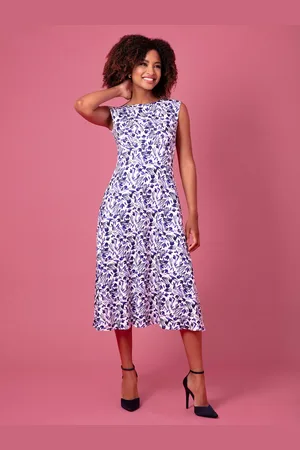Alie Street Luna Abstract print Midi Dress