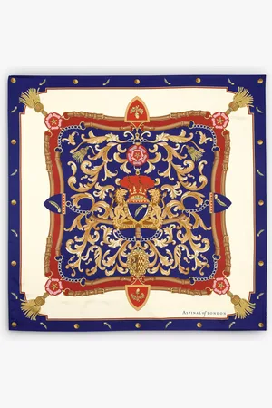 ASPINAL OF LONDON Signature Shield Silk Square Scarf