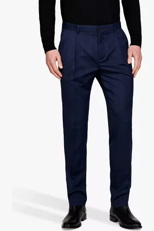 Sisley Yarn Dyed Check Slim Fit Trousers