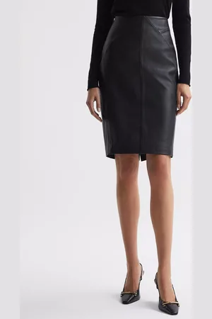 Reiss Raya Leather Pencil Skirt
