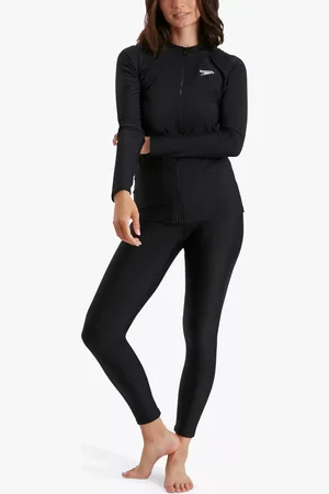 Speedo Essential Long Sleeve Zip Rash Top