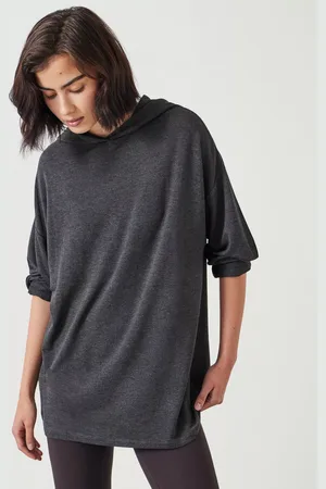 Hush Puppies Noah Lightweight Longline Hoodie, Black