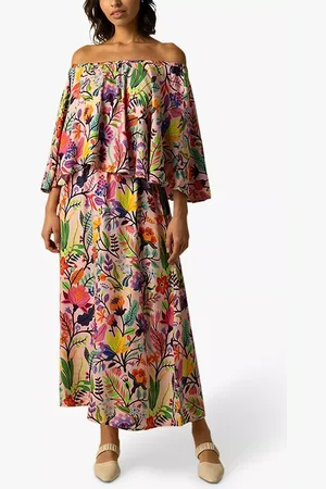 RAISHMA Adela Floral Off The Shoulder Maxi Dress